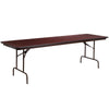 8-Foot High Pressure Mahogany Laminate Folding Banquet Table - Flash Furniture