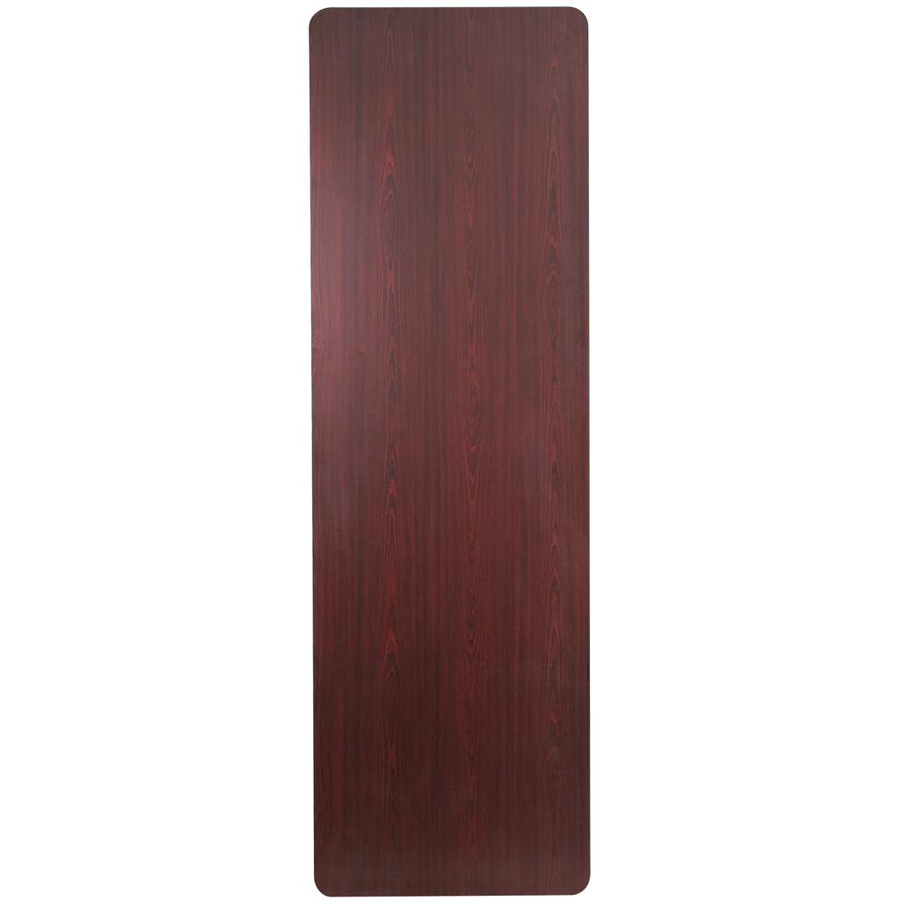 8-Foot High Pressure Mahogany Laminate Folding Banquet Table - Flash Furniture