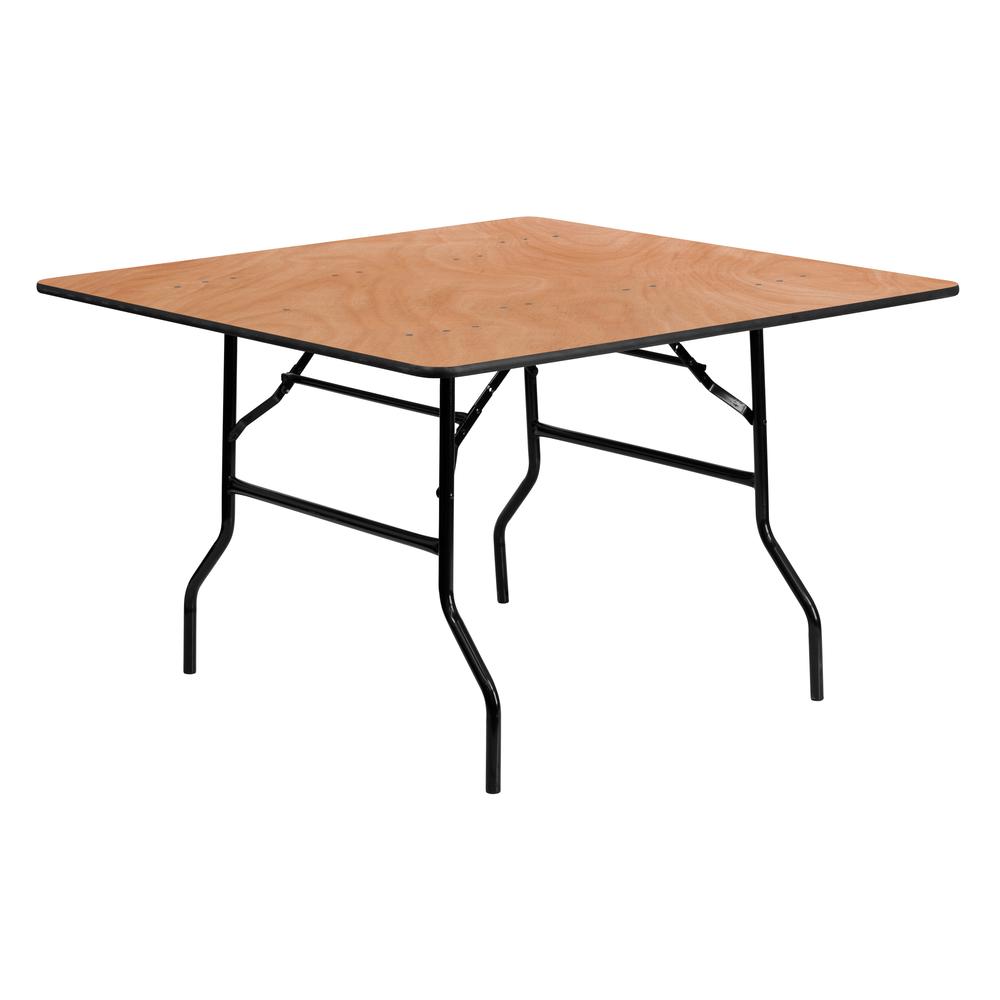 4-Foot Square Wood Folding Banquet Table - Flash Furniture