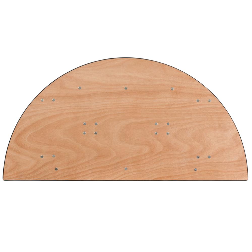 4-Foot Half-Round Wood Folding Banquet Table - Flash Furniture