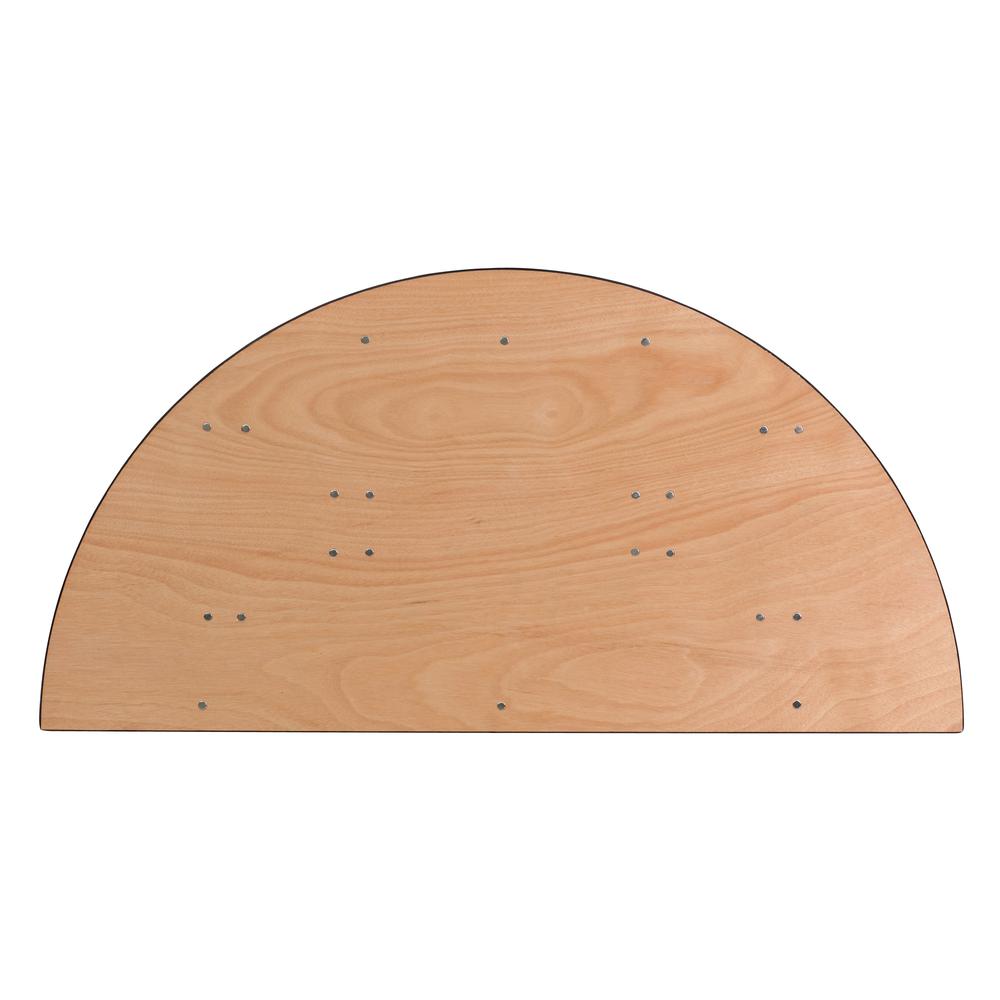 5-Foot Half-Round Wood Folding Banquet Table - Flash Furniture