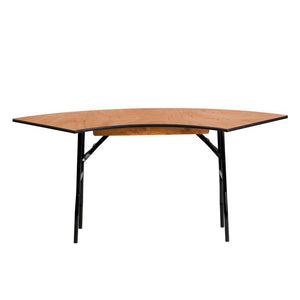 5.5 ft. x 2 ft. Serpentine Wood Folding Banquet Table - Flash Furniture