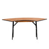 5.5 ft. x 2 ft. Serpentine Wood Folding Banquet Table - Flash Furniture