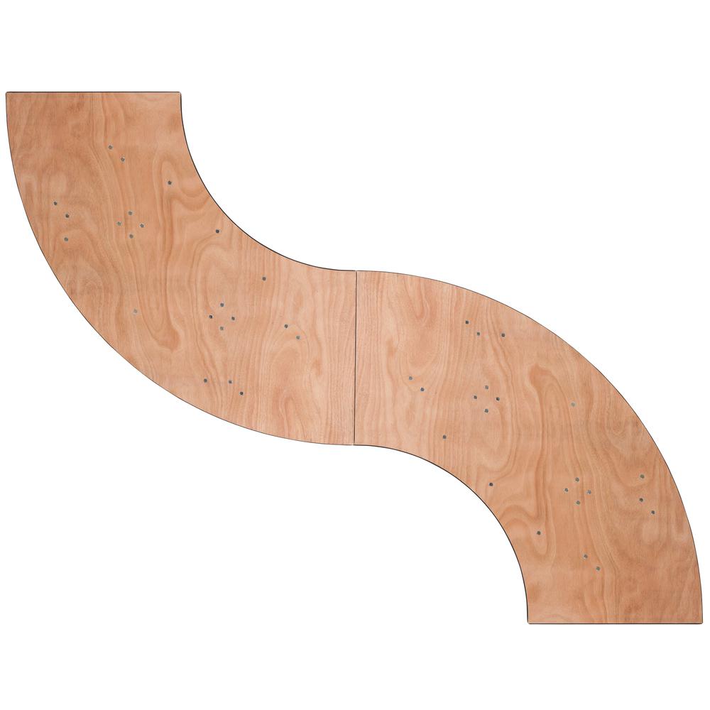 5.5 ft. x 2 ft. Serpentine Wood Folding Banquet Table - Flash Furniture