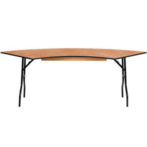 7.25 ft. x 2.5 ft. Serpentine Wood Folding Banquet Table - Flash Furniture