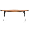 7.25 ft. x 2.5 ft. Serpentine Wood Folding Banquet Table - Flash Furniture