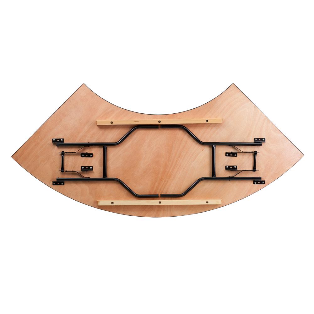 7.25 ft. x 2.5 ft. Serpentine Wood Folding Banquet Table - Flash Furniture