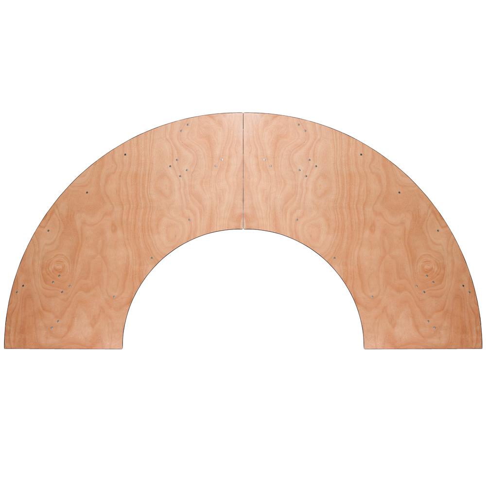 7.25 ft. x 2.5 ft. Serpentine Wood Folding Banquet Table - Flash Furniture