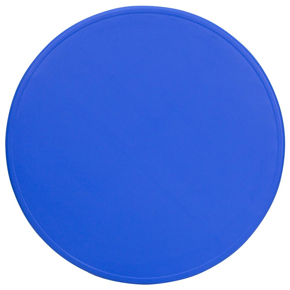 45'' Round Blue Plastic Height Adjustable Activity Table - Flash Furniture