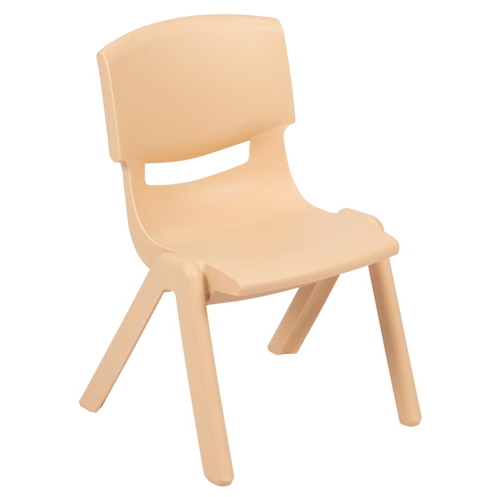 33'' Round Natural Plastic Height Adjustable Activity Table Set with 4 Chairs - Flash Furniture