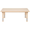 23.625''W x 47.25''L Rectangular Natural Plastic Height Adjustable Activity Table - Flash Furniture