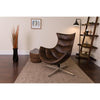Bomber Jacket LeatherSoft Swivel Cocoon Chair - Flash Furniture