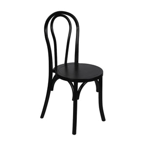Betsy Commercial Grade Black Thonet Style Solid Wood Stackable Dining Chair - Flash Furniture