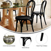 Betsy Commercial Grade Black Thonet Style Solid Wood Stackable Dining Chair - Flash Furniture