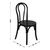 Betsy Commercial Grade Black Thonet Style Solid Wood Stackable Dining Chair - Flash Furniture