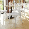 Brooklyn White Solid Wood Stackable Dining Chair with Intricate Back Detail - Flash Furniture