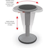 Hierarchy Height Adjustable Grow Stool- Short Stool (Black) - BALT
