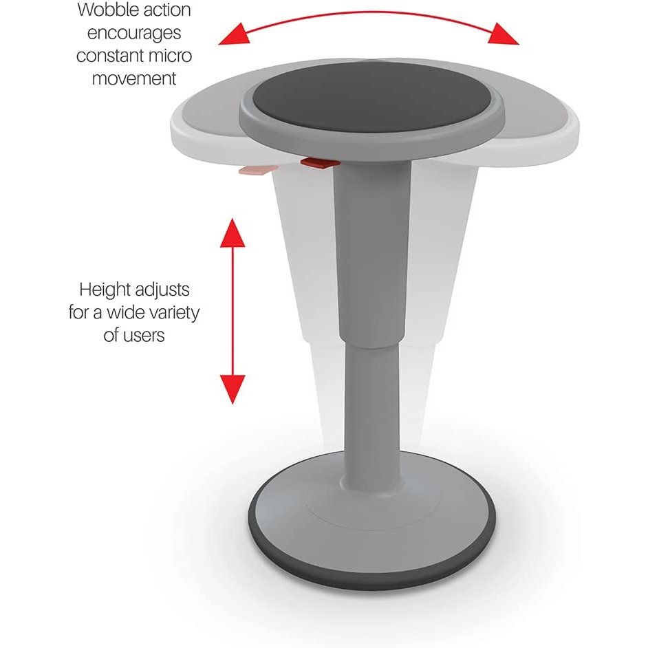 Hierarchy Height Adjustable Grow Stool- Short Stool (Black) - BALT