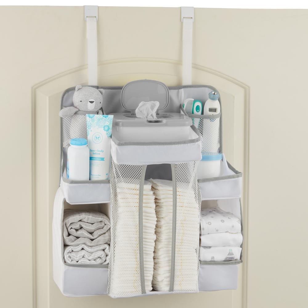 Diaper Caddy and Nursery Organizer for Baby's Essentials - White - L.A. Baby