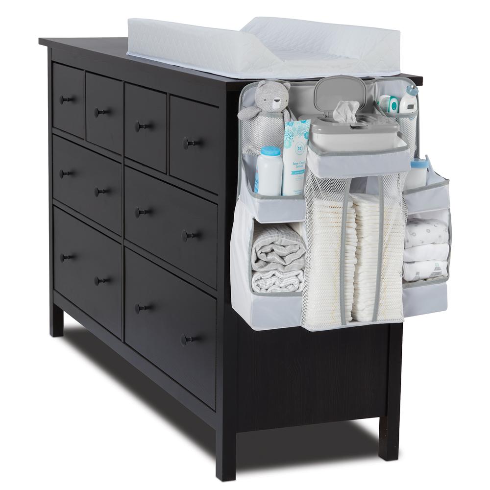Diaper Caddy and Nursery Organizer for Baby's Essentials - White - L.A. Baby
