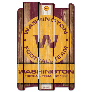 Washington Football Team Sign 11x17 Wood Fence Style - Wincraft