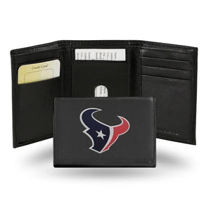 Houston Texans Wallet Trifold Leather Embroidered 2025 - Rico Industries