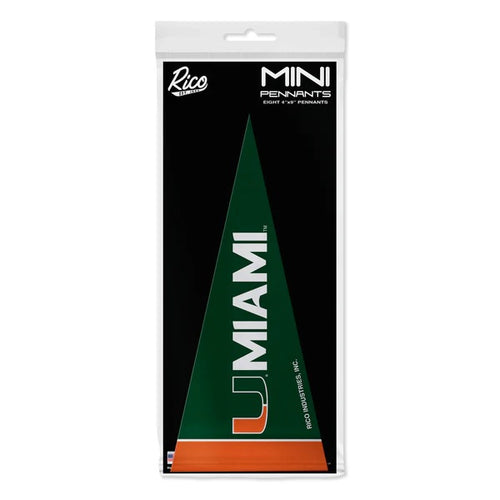Miami Hurricanes Pennant Set Mini 8 Piece 2024 - Rico Industries