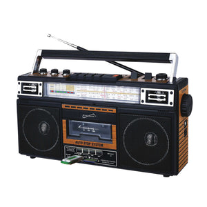 Supersonic SuperSonic 4 Band Radio &amp; Cassette Player with Cassette To Mp3 Converter and Bluetooth