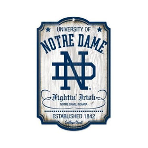 Notre Dame Fighting Irish Sign 11x17 Wood Vintage - WinCraft