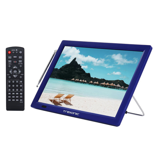 Trexonic Rerurbished  Portable Rechargeable 14 Inch LED TV with HDMI, SD/MMC, USB, VGA, AV In/Out and Built-in Digital Tuner - Factory Reconditioned