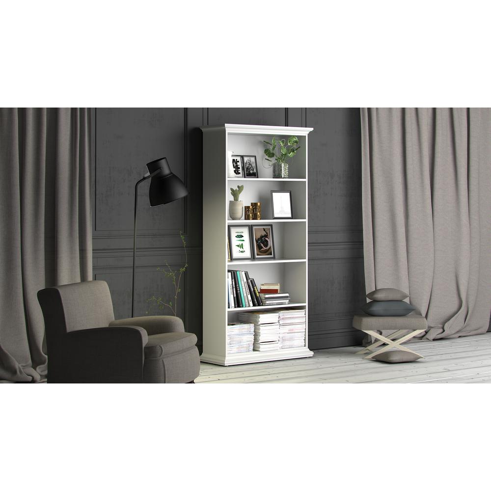 Tall Wide 5 Shelf Bookcase, White - Tvilum