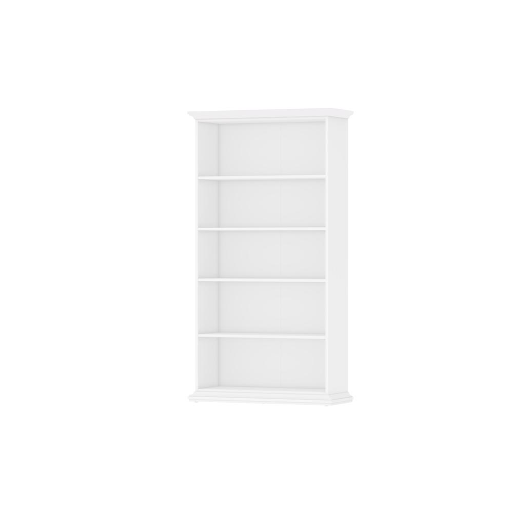 Tall Wide 5 Shelf Bookcase, White - Tvilum