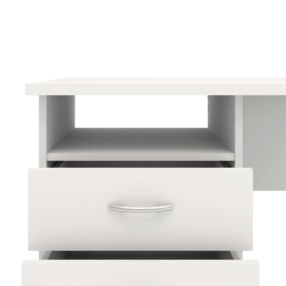 Whitman Desk with 3 Drawers, White - Tvilum