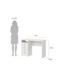 Warner Desk with 4 Drawers, White - Tvilum