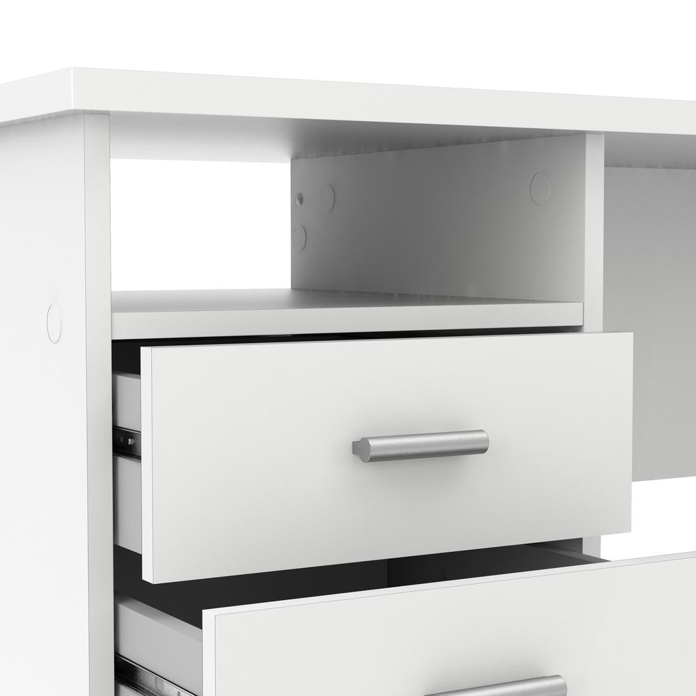 Warner Desk with 4 Drawers, White - Tvilum