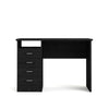 Desk with 4 Drawers Black Woodgrain - Tvilum