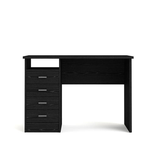 Desk with 4 Drawers Black Woodgrain - Tvilum