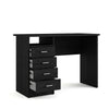 Desk with 4 Drawers Black Woodgrain - Tvilum