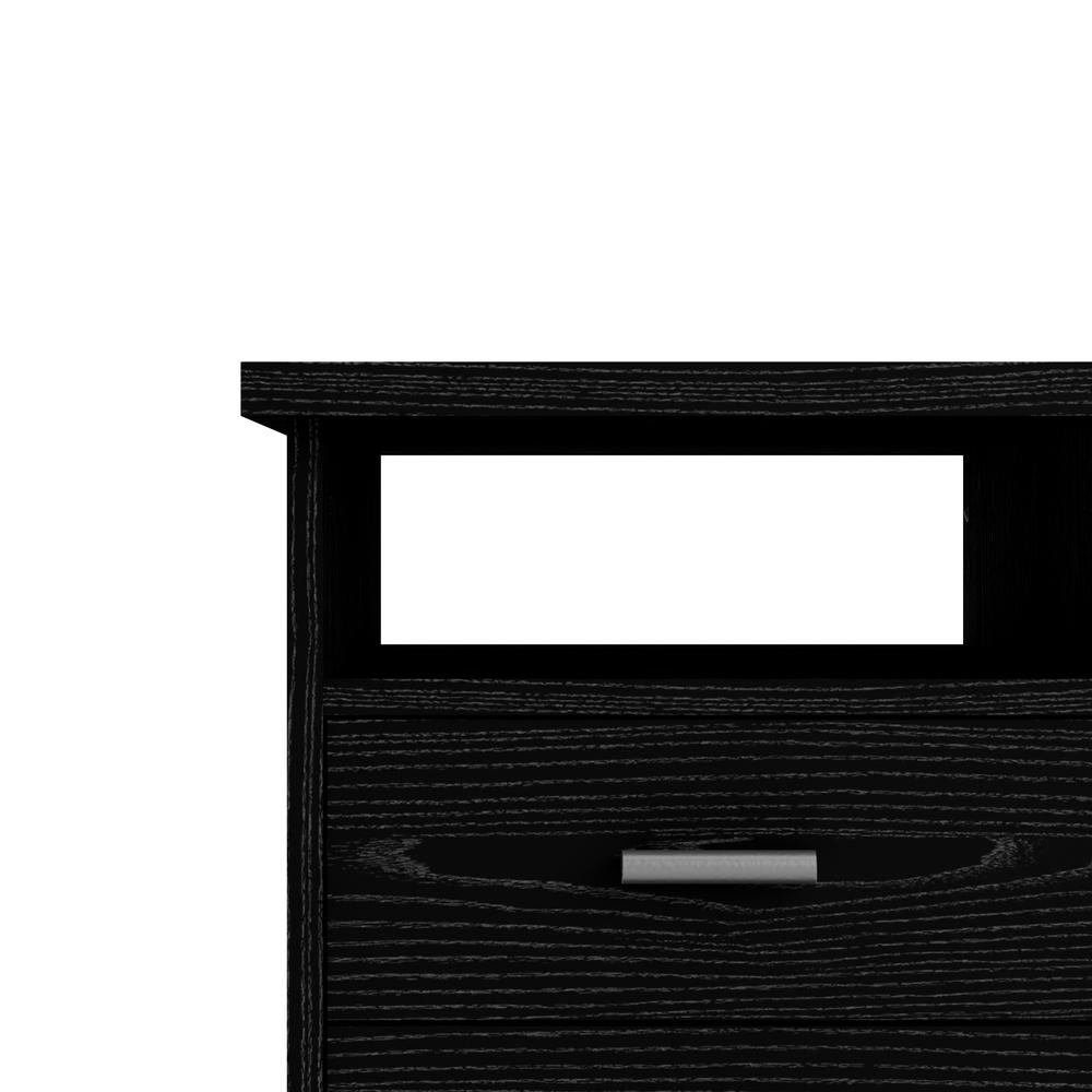 Desk with 4 Drawers Black Woodgrain - Tvilum