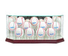Octagon 11 Baseball Display Case with Cherry Moulding