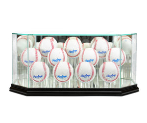 Octagon 11 Baseball Display Case with Black Moulding