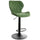 Elama  Vintage Faux Leather Adjustable Bar Stool in Green with Black Base