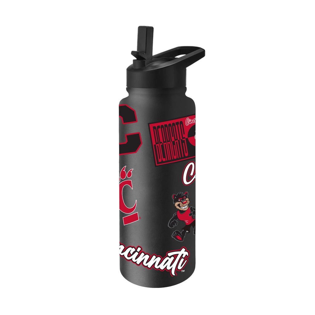 Cincinnati Bearcats Quencher Bottle 34oz Stainless Steel Dreamweave - Logo Brands