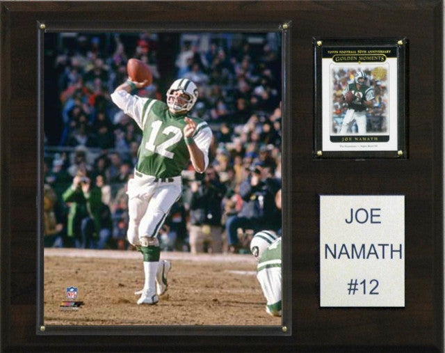 New York Jets Plaque 12x15 Joe Namath Design -