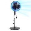 Vie Air  16 Inch 3 Speed Oscillating Stand Fan with Remote Control in Black