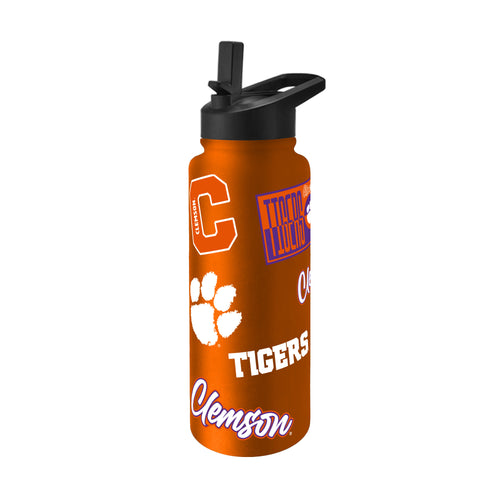 Clemson Tigers Quencher Bottle 34oz Stainless Steel Dreamweave - Logo Brands