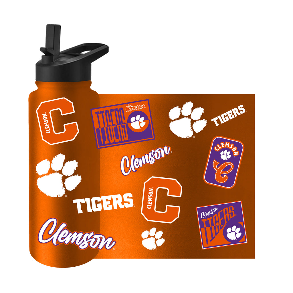 Clemson Tigers Quencher Bottle 34oz Stainless Steel Dreamweave - Logo Brands