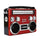 Supersonic SuperSonic Retro Rechargeable 3 Band Radio With Bluetooth and Flashlight in Red
