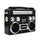 Supersonic SuperSonic Retro Rechargeable 3 Band Radio With Bluetooth and Flashlight in Black