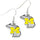 Michigan Wolverines Earrings State Design - Aminco